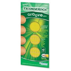 Ticonderoga Groove Pencils, HB (#2), Black Lead, Yellow Barrel, 10/Pack -Bostitch Shop 126094