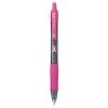 Pilot G2 Premium Breast Cancer Awareness Gel Pen, Retractable, Fine 0.7 Mm, Black Ink, Translucent Pink Barrel, Dozen