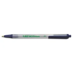 Bic Ecolutions Clic Stic Ballpoint Pen, Retractable, Medium 1 Mm, Blue Ink, Clear Barrel, Dozen -Bostitch Shop 19651