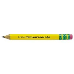 Ticonderoga Golf Pencils, HB (#2), Black Lead, Yellow Barrel, 72/Box