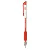 Universal Comfort Grip Gel Pen, Stick, Medium 0.7 Mm, Red Ink, Clear Barrel, Dozen -Bostitch Shop 209333