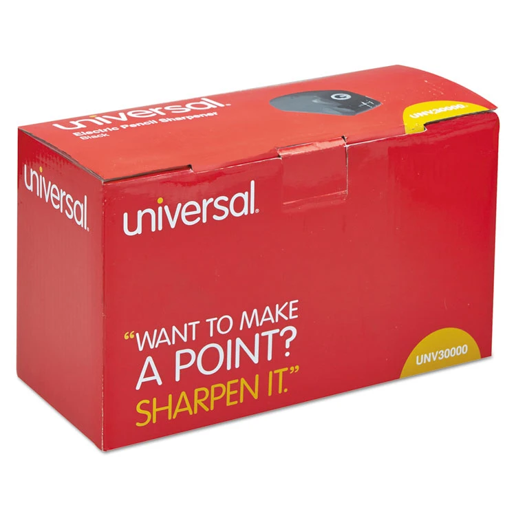 Universal Electric Pencil Sharpener, AC-Powered, 3.13 X 5.75 X 4, Black 4 Universal Electric Pencil Sharpener, AC-Powered, 3.13 X 5.75 X 4, Black - Image 2