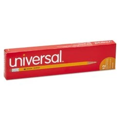 Universal #2 Woodcase Pencil, HB (#2), Black Lead, Yellow Barrel, Dozen -Bostitch Shop 213365
