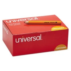 Universal Golf And Pew Pencil, HB (#2), Black Lead, Yellow Barrel, 144/Box -Bostitch Shop 213401