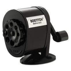 Bostitch Antimicrobial Manual Pencil Sharpener, Manually-Powered, 5.44 X 2.69 X 4.33, Black