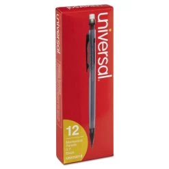 Universal Mechanical Pencil, 0.7 Mm, HB (#2.5), Black Lead, Smoke Barrel, Dozen -Bostitch Shop 223085
