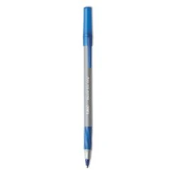 Bic Round Stic Grip Xtra Comfort Ballpoint Pen, Easy-Glide, Stick, Medium 1.2 Mm, Blue Ink, Gray/Blue Barrel, Dozen 10 Bic Round Stic Grip Xtra Comfort Ballpoint Pen, Easy-Glide, Stick, Medium 1.2 Mm, Blue Ink, Gray/Blue Barrel, Dozen -Bostitch Shop 223896