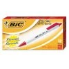Bic Clic Stic Ballpoint Pen, Retractable, Medium 1 Mm, Red Ink, White Barrel, Dozen -Bostitch Shop 224010