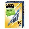Bic Round Stic Xtra Life Ballpoint Pen Value Pack, Stick, Medium 1 Mm, Blue Ink, Translucent Blue Barrel, 60/Box -Bostitch Shop 224013