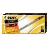 Bic Cristal Xtra Bold Ballpoint Pen, Stick, Bold 1.6 Mm, Black Ink, Clear Barrel, Dozen -Bostitch Shop 224048