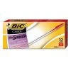 Bic Cristal Xtra Smooth Ballpoint Pen, Stick, Medium 1 Mm, Red Ink, Clear Barrel, Dozen -Bostitch Shop 224056