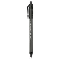 Paper Mate ComfortMate Ultra Ballpoint Pen, Retractable, Fine 0.8 Mm, Black Ink, Black Barrel, Dozen
