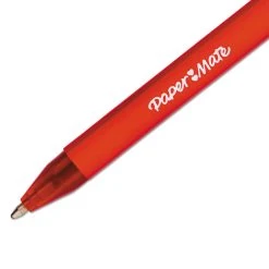 Paper Mate ComfortMate Ultra Ballpoint Pen, Retractable, Medium 1 Mm, Red Ink, Red Barrel, Dozen -Bostitch Shop 224880