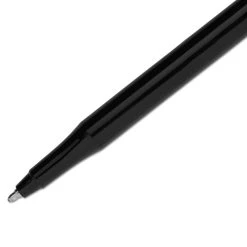 Paper Mate Eraser Mate Ballpoint Pen, Stick, Medium 1 Mm, Black Ink, Black Barrel, Dozen -Bostitch Shop 224884