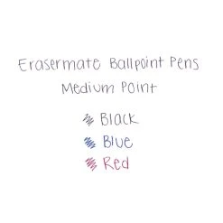 Paper Mate Eraser Mate Ballpoint Pen, Stick, Medium 1 Mm, Red Ink, Red Barrel, Dozen 9 Paper Mate Eraser Mate Ballpoint Pen, Stick, Medium 1 Mm, Red Ink, Red Barrel, Dozen -Bostitch Shop 224967