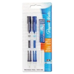 Paper Mate Clear Point Mechanical Pencil, 0.5 Mm, HB (#2.5), Black Lead, Randomly Assorted Barrel Colors, 2/Pack