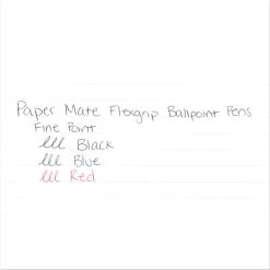 Paper Mate FlexGrip Elite Ballpoint Pen, Retractable, Fine 0.8 Mm, Black Ink, Black Barrel, Dozen -Bostitch Shop 225139