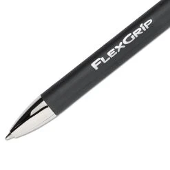 Paper Mate FlexGrip Elite Ballpoint Pen, Retractable, Fine 0.8 Mm, Black Ink, Black Barrel, Dozen -Bostitch Shop 225231