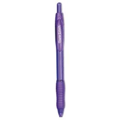 Paper Mate Profile Ballpoint Pen, Retractable, Bold 1.4 Mm, Purple Ink, Purple Barrel, Dozen