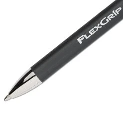 Paper Mate FlexGrip Elite Ballpoint Pen, Retractable, Medium 1 Mm, Black Ink, Black Barrel, Dozen -Bostitch Shop 225252