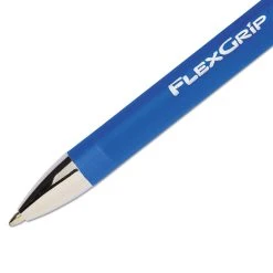 Paper Mate FlexGrip Elite Ballpoint Pen, Retractable, Medium 1 Mm, Blue Ink, Blue Barrel, Dozen -Bostitch Shop 225262