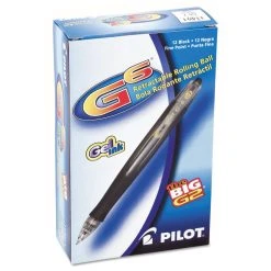 Pilot G6 Gel Pen, Retractable, Fine 0.7 Mm, Black Ink, Black Barrel -Bostitch Shop 249724