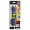 Pilot G2 Premium Gel Pen, Retractable, Fine 0.7 Mm, Assorted Ink Colors, Smoke Barrel, 3/Pack -Bostitch Shop 252091