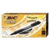 Bic Soft Feel Ballpoint Pen, Retractable, Fine 0.8 Mm, Black Ink, Black Barrel, Dozen -Bostitch Shop 258208