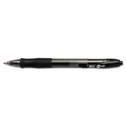 Bic Gel-ocity Gel Pen, Retractable, Medium 0.7 Mm, Black Ink, Translucent Black Barrel, Dozen -Bostitch Shop 258253