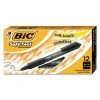 Bic Soft Feel Ballpoint Pen, Retractable, Medium 1 Mm, Black Ink, Black Barrel, Dozen -Bostitch Shop 258260