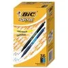 Bic Soft Feel Ballpoint Pen Value Pack, Retractable, Medium 1 Mm, Assorted Ink And Barrel Colors, 36/Pack -Bostitch Shop 258262