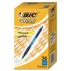 Bic Soft Feel Ballpoint Pen Value Pack, Retractable, Medium 1 Mm, Blue Ink, Blue Barrel, 36/Pack -Bostitch Shop 258273