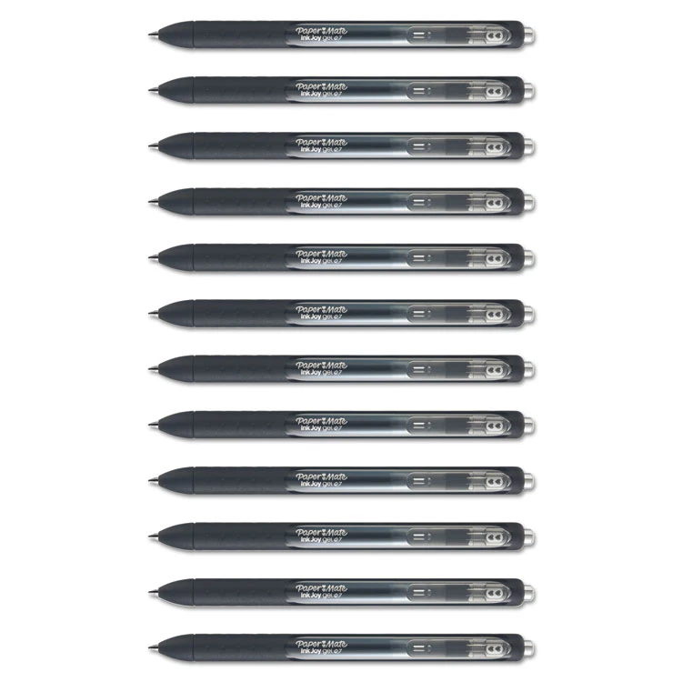 Paper Mate InkJoy Gel Pen, Retractable, Medium 0.7 Mm, Black Ink, Black Barrel, Dozen 5 Paper Mate InkJoy Gel Pen, Retractable, Medium 0.7 Mm, Black Ink, Black Barrel, Dozen - Image 3