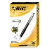 Bic Velocity Easy Glide Ballpoint Pen Value Pack, Retractable, Medium 1 Mm, Black Ink, Black Barrel, 36/Pack -Bostitch Shop 265153