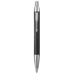 Parker® IM Ballpoint Pen, Retractable, Fine 0.5 Mm, Black Ink, Black/Chrome Barrel