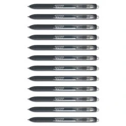 Paper Mate InkJoy Gel Pen, Retractable, Medium 0.7 Mm, Black Ink, Black Barrel, Dozen 18 Paper Mate InkJoy Gel Pen, Retractable, Medium 0.7 Mm, Black Ink, Black Barrel, Dozen -Bostitch Shop 270358