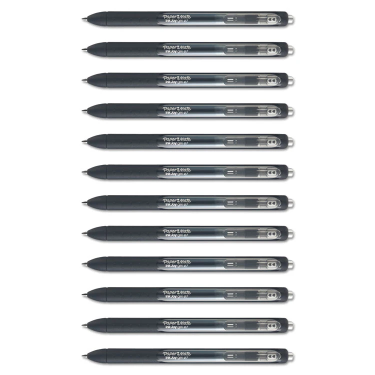 Paper Mate InkJoy Gel Pen, Retractable, Medium 0.7 Mm, Black Ink, Black Barrel, Dozen 9 Paper Mate InkJoy Gel Pen, Retractable, Medium 0.7 Mm, Black Ink, Black Barrel, Dozen - Image 7