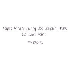 Paper Mate InkJoy 300 RT Ballpoint Pen, Refillable, Retractable, Medium 1 Mm, Black Ink, Black Barrel, Dozen -Bostitch Shop 270367