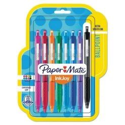 Paper Mate InkJoy 300 RT Ballpoint Pen Retractable, Medium 1 Mm, Assorted Ink And Barrel Colors, 8/Pack