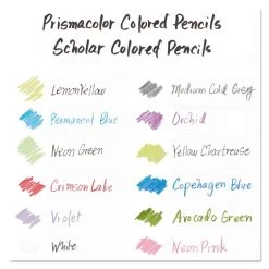 Prismacolor Scholar Colored Pencil Set, 3 Mm, HB (#2.5), Assorted Lead/Barrel Colors, 48/Pack -Bostitch Shop 271682