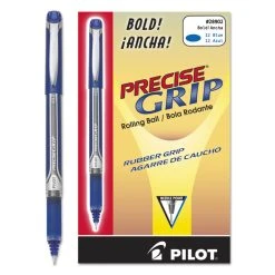 Pilot Precise Grip Roller Ball Pen, Stick, Bold 1 Mm, Blue Ink, Blue Barrel -Bostitch Shop 282076