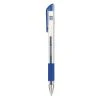 Universal Comfort Grip Gel Pen, Stick, Medium 0.7 Mm, Blue Ink, Clear Barrel, Dozen -Bostitch Shop 282756