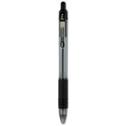 Zebra Z-Grip Ballpoint Pen, Retractable, Medium 1 Mm, Black Ink, Clear Barrel, 12/Pack