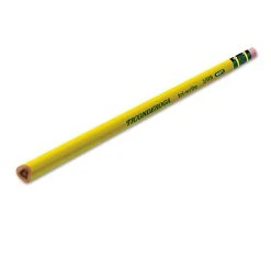 Ticonderoga Tri-Write Triangular Pencil, HB (#2), Black Lead, Yellow Barrel, Dozen