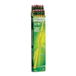 Ticonderoga Pencils, HB (#2), Black Lead, Yellow Barrel, Dozen -Bostitch Shop 30188