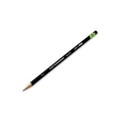 Ticonderoga Pencils, HB (#2), Black Lead, Black Barrel, Dozen -Bostitch Shop 30195