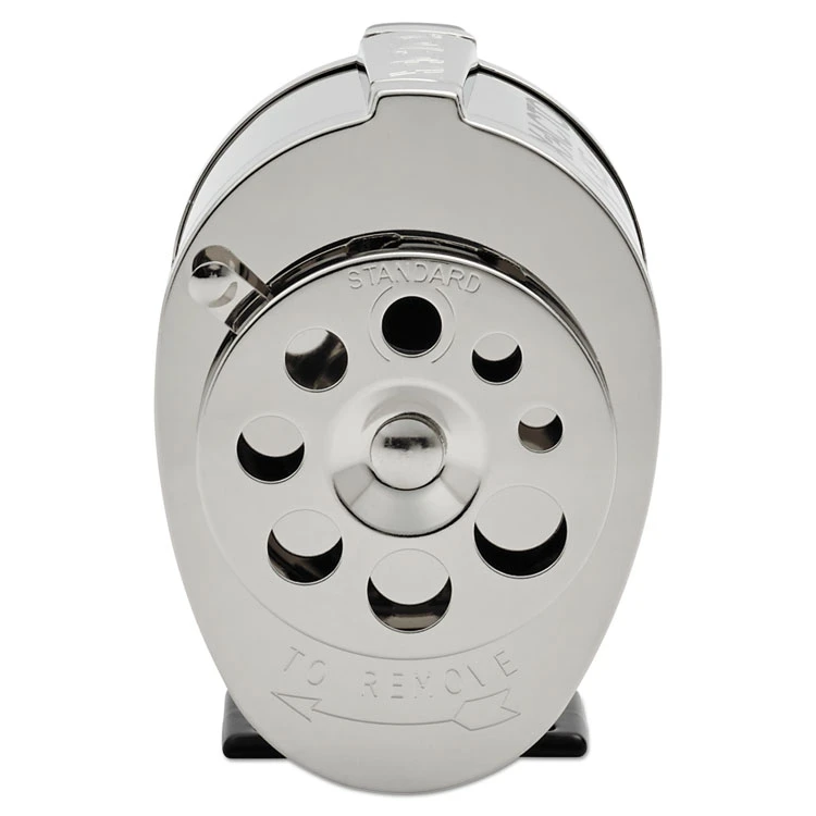 X-ACTO® KS Manual Classroom Pencil Sharpener, Table/Wall-Mount Design, Manually-Powered, 2.75 X 4.75 X 4.25, Black/Nickel 4 X-ACTO® KS Manual Classroom Pencil Sharpener, Table/Wall-Mount Design, Manually-Powered, 2.75 X 4.75 X 4.25, Black/Nickel - Image 2