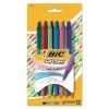 Bic Soft Feel Ballpoint Pen, Retractable, Medium 1 Mm, Assorted Ink And Barrel Colors, Dozen -Bostitch Shop 304124