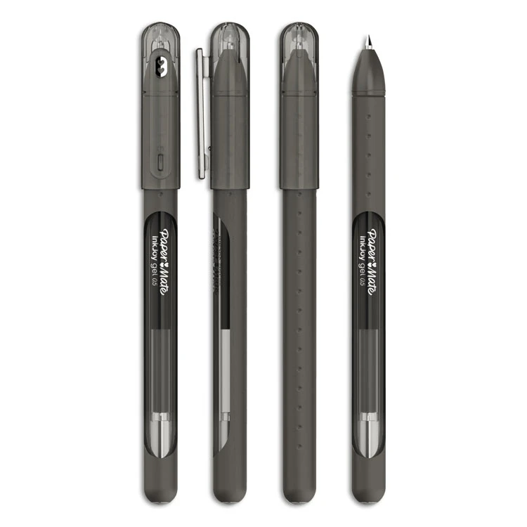 Paper Mate InkJoy Gel Pen, Stick, Medium 0.7 Mm, Black Ink, Black Barrel, Dozen 4 Paper Mate InkJoy Gel Pen, Stick, Medium 0.7 Mm, Black Ink, Black Barrel, Dozen - Image 2