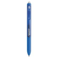 Paper Mate InkJoy Gel Pen, Retractable, Micro 0.5 Mm, Blue Ink, Blue Barrel, Dozen